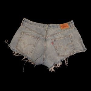 Levi's Shorts - Lightwash Distressed Levi 501 Cutoffs Levi's Shorts - Lightwash Distressed Levi 501 Cutoffs